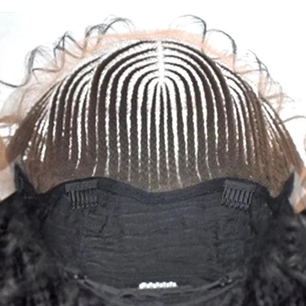 30 Inches 13x7 Fulani Braided Neat Braids Lace Front Wigs 200% Density-100% Handmade