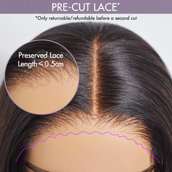 100% Human Hair 8 inch Trendy Short Cut Curly Minimalist HD Lace Glueless Side Part Wig